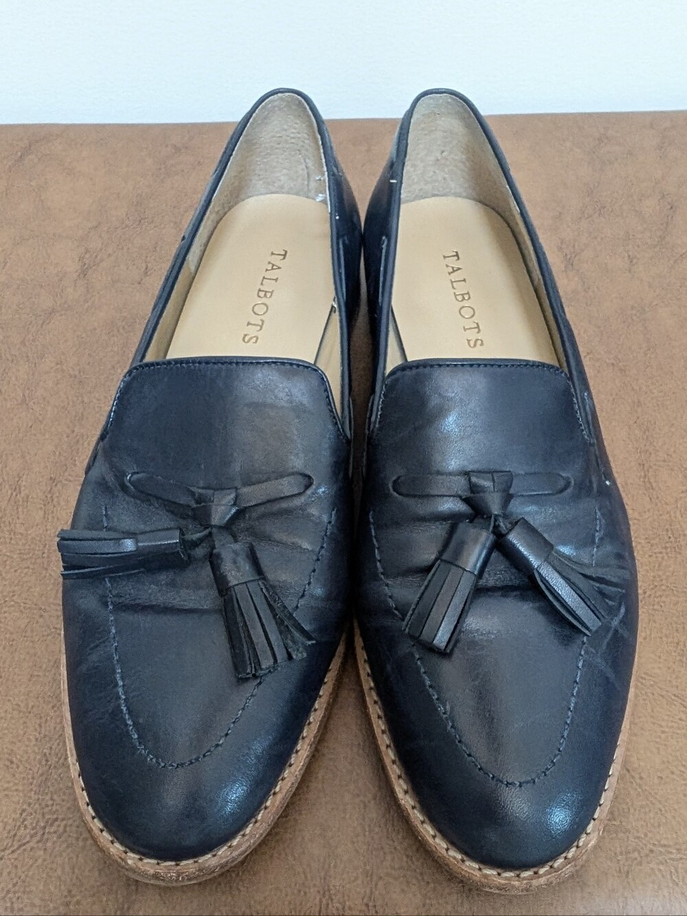 Talbots Blue Leighton Leather Loafers - Picture 3 of 7